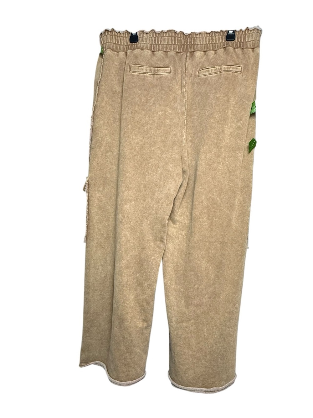 Flag & Anthem Wide Leg Utility Cargo Pants | Acid Wash Tan | Relaxed Fit XL - Picture 4 of 10